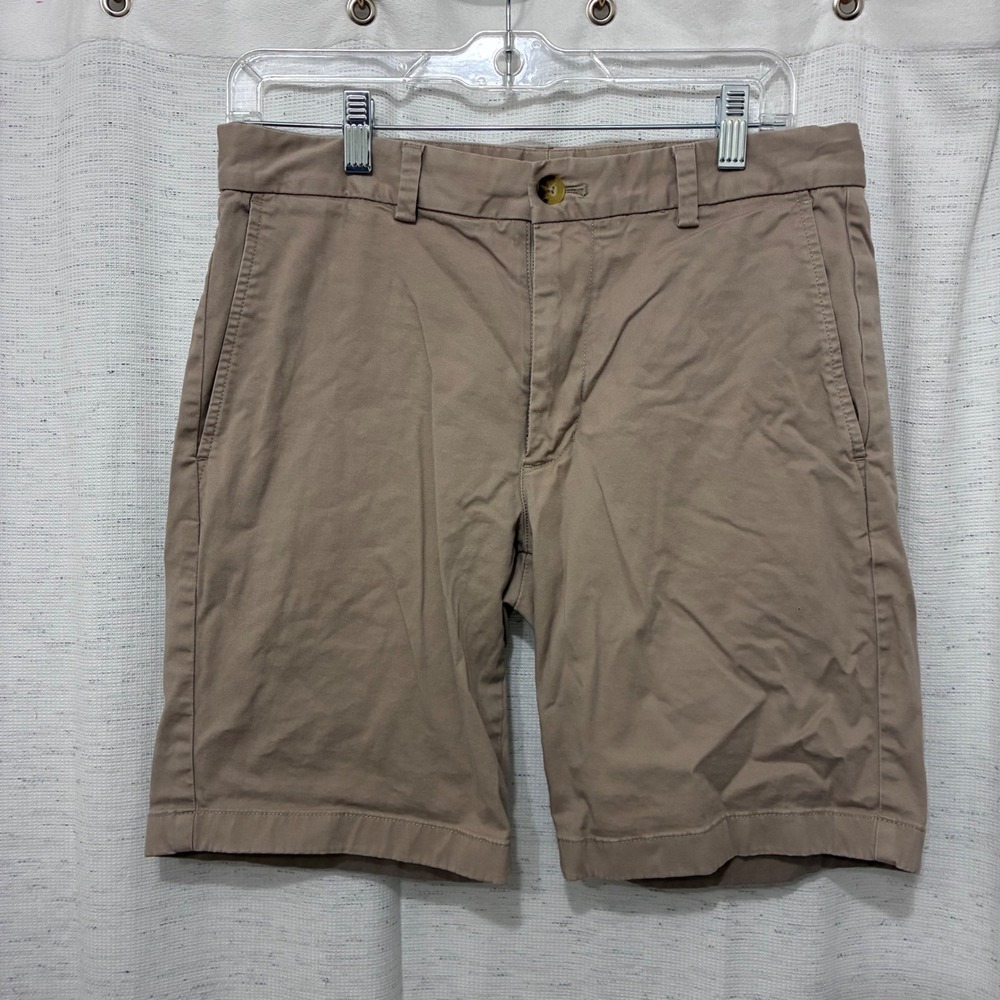 Vineyard Vines Mens 30 Breaker Shorts Khaki Tan Stretch Chino 9 Inch Inseam